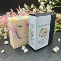 NATURSEIFE MIT SHEABUTTER │ Blumengrüße │ 65g